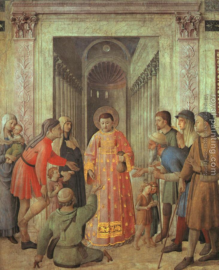 Fra Angelico : Saint Lawrence Distributing Alms Fra Angelico : Saint Lawrence Distributing Alms